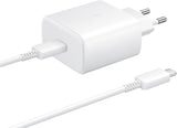 Оригинално Зарядно Samsung 45W 220v Super Fast Charger и USB-C Кабел Ep-Ta845xwe, Бял (3)
