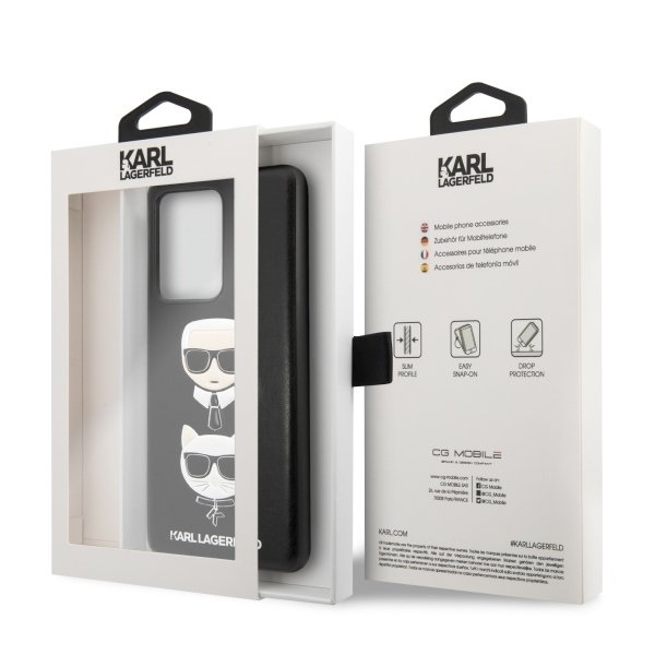 Луксозен Калъф за Samsung S20 Ultra, Karl Lagerfeld Karl & Choupette Case, Черен (6)