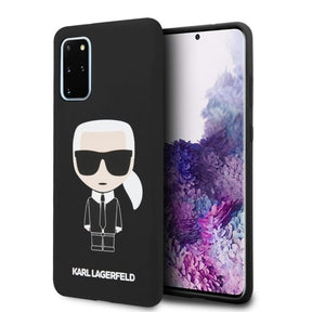 Луксозен Калъф за Samsung S20 Plus, Karl Lagerfeld Silicone Iconic Case, Черен