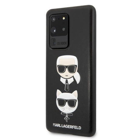 Луксозен Калъф за Samsung S20 Ultra, Karl Lagerfeld Karl & Choupette Case, Черен (3)