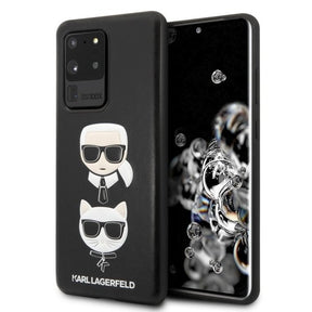 Луксозен Калъф за Samsung S20 Ultra, Karl Lagerfeld Karl & Choupette Case, Черен