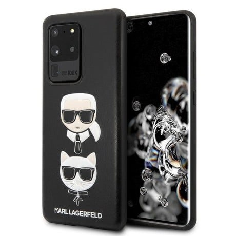 Луксозен Калъф за Samsung S20 Ultra, Karl Lagerfeld Karl & Choupette Case, Черен