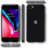 Противоударен Силиконов Калъф за iPhone SE 2022/2020 8/7, Spigen Liquid Crystal Case, Полупрозрачен (2)