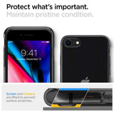 Противоударен Силиконов Калъф за iPhone SE 2022/2020 8/7, Spigen Liquid Crystal Case, Полупрозрачен (4)