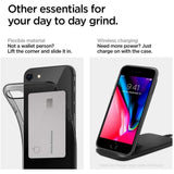 Противоударен Силиконов Калъф за iPhone SE 2022/2020 8/7, Spigen Liquid Crystal Case, Полупрозрачен (5)