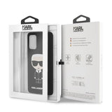 Луксозен Калъф за Samsung S20 Plus, Karl Lagerfeld Silicone Iconic Case, Черен (7)