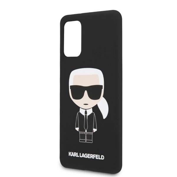 Луксозен Калъф за Samsung S20 Plus, Karl Lagerfeld Silicone Iconic Case, Черен (4)