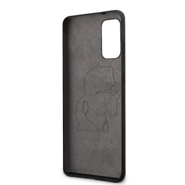 Луксозен Калъф за Samsung S20 Plus, Karl Lagerfeld Silicone Iconic Case, Черен (6)