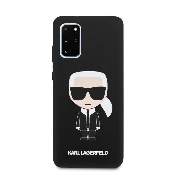Луксозен Калъф за Samsung S20 Plus, Karl Lagerfeld Silicone Iconic Case, Черен (2)