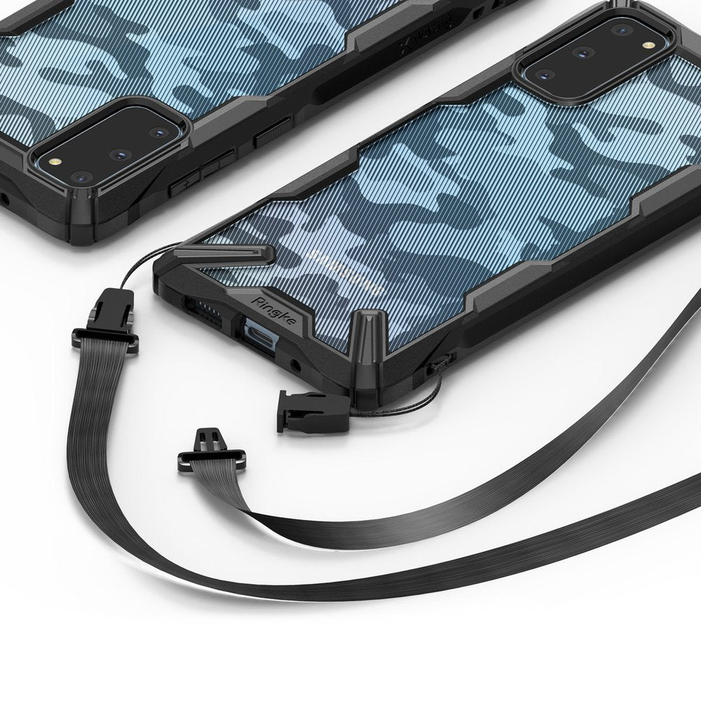 Противоударен Хибриден Калъф за Samsung S20, Ringke Fusion X Camouflage Case, Черен (3)