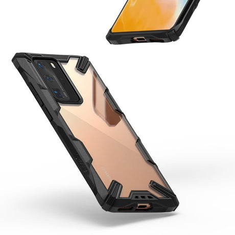 Противоударен Хибриден Калъф за Huawei P40 Pro, Ringke Fusion X Case, Черен (4)