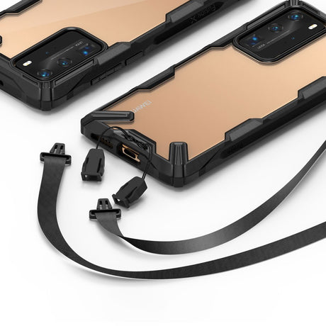 Противоударен Хибриден Калъф за Huawei P40 Pro, Ringke Fusion X Case, Черен (2)