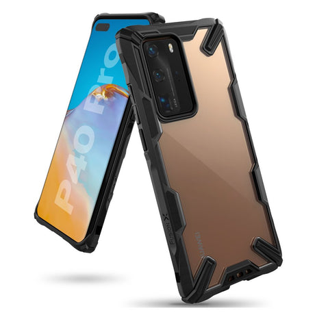 Противоударен Хибриден Калъф за Huawei P40 Pro, Ringke Fusion X Case, Черен