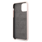 Луксозен Калъф за iPhone 11, Karl Lagerfeld Silicone Iconic Case, Розов (6)