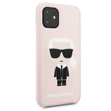 Луксозен Калъф за iPhone 11, Karl Lagerfeld Silicone Iconic Case, Розов (4)