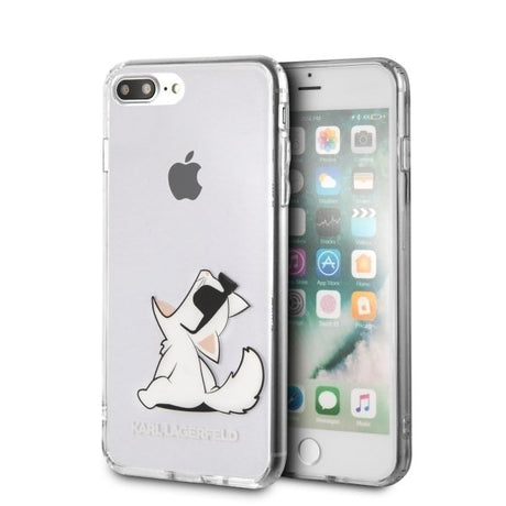 Луксозен Калъф за iPhone 8/7 Plus, Karl Lagerfeld Choupette Fun Case, Прозрачен