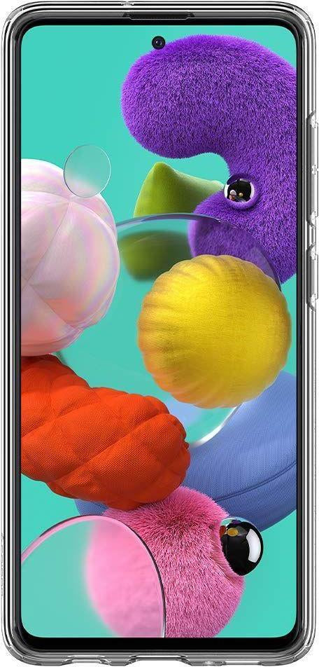 Противоударен Силиконов Калъф за Samsung A71, Spigen Liquid Crystal Case, Прозрачен (3)