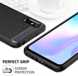 Противоударен Силиконов Калъф за Xiaomi Redmi 9A, Forcell Carbon Case, Черен (5)