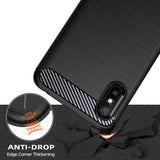 Противоударен Силиконов Калъф за Xiaomi Redmi 9A, Forcell Carbon Case, Черен (4)