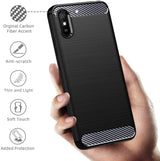 Противоударен Силиконов Калъф за Xiaomi Redmi 9A, Forcell Carbon Case, Черен (3)