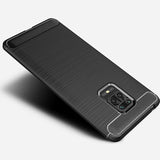 Противоударен Силиконов Калъф за Xiaomi Redmi Note 9, Forcell Carbon Case, Черен (3)