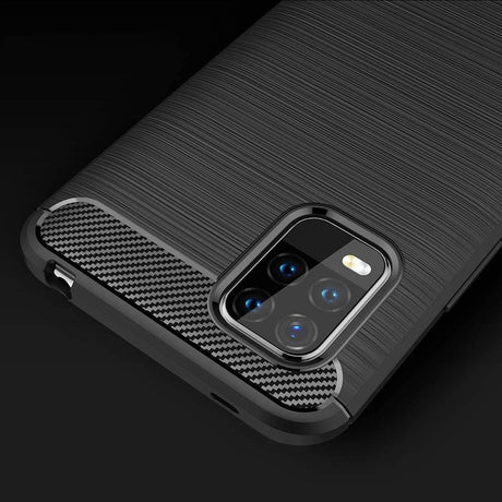 Противоударен Силиконов Калъф за Xiaomi Mi 10 Lite, Forcell Carbon Case, Черен (5)