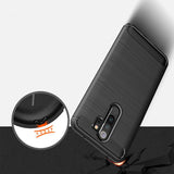 Противоударен Силиконов Калъф за Xiaomi Redmi 9, Forcell Carbon Case, Черен (4)