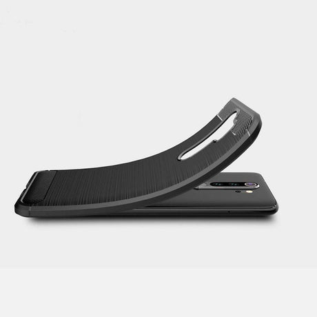 Противоударен Силиконов Калъф за Xiaomi Redmi 9, Forcell Carbon Case, Черен (2)