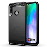 Противоударен Силиконов Калъф за Huawei Y6P, Forcell Carbon Case, Черен