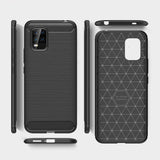 Противоударен Силиконов Калъф за Xiaomi Mi 10 Lite, Forcell Carbon Case, Черен (6)