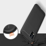 Противоударен Силиконов Калъф за Xiaomi Mi 10 Lite, Forcell Carbon Case, Черен (4)