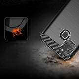Противоударен Силиконов Калъф за Samsung A21S, Forcell Carbon Case, Черен (4)