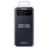 Оригинален Активен Калъф за Samsung A41 S-View Book Case EF-EA415PBE, Черен (4)