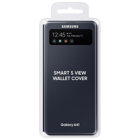 Оригинален Активен Калъф за Samsung A41 S-View Book Case EF-EA415PBE, Черен (4)