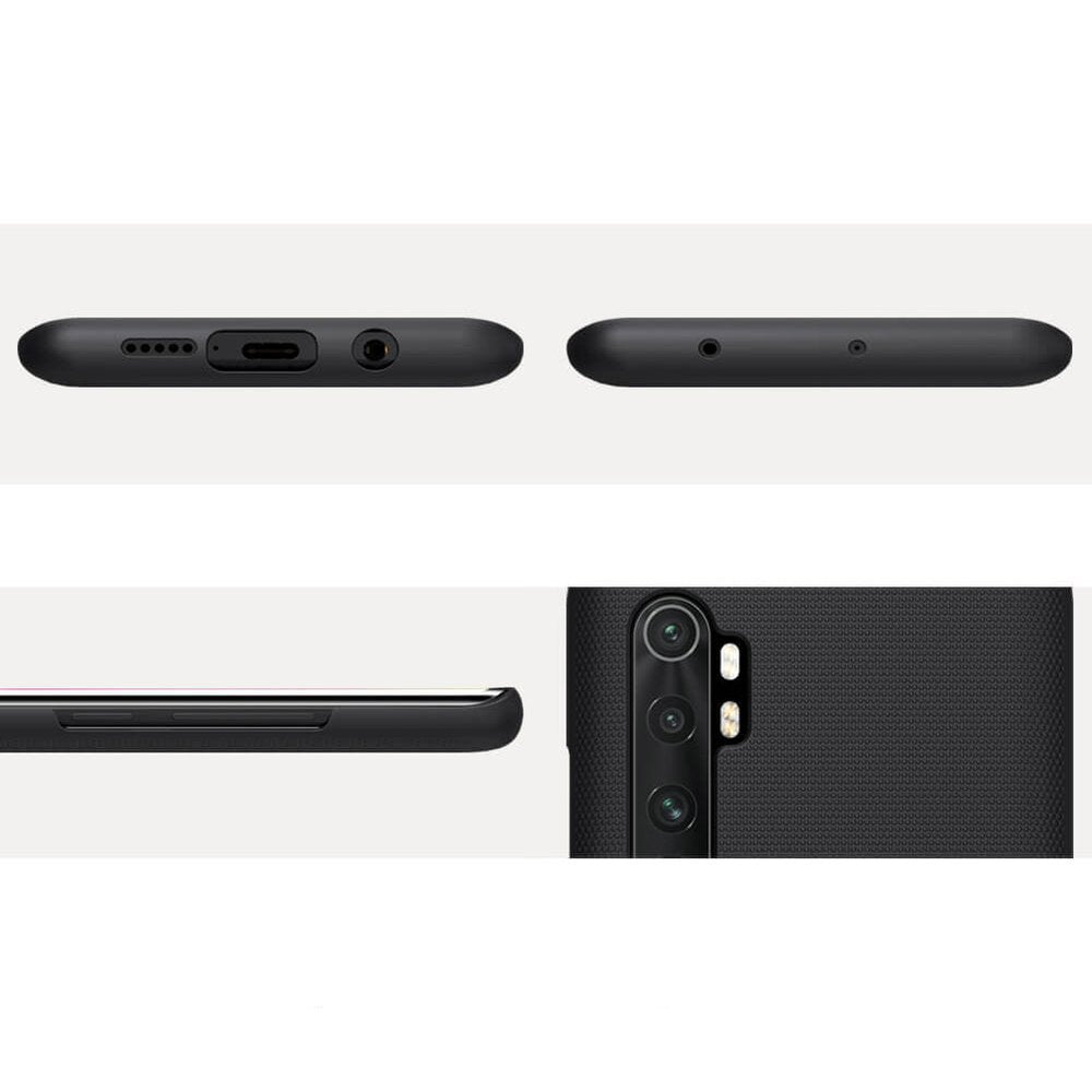 Калъф с Поставка за Xiaomi Mi Note 10 Lite, Nillkin Super Frosted Case, Черен (5)