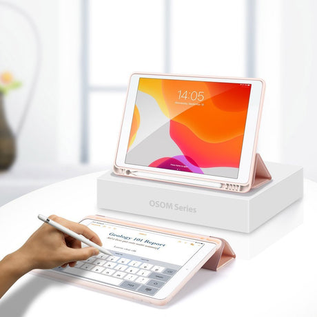 Калъф с Pen Поставка за iPad 9/ 8/ 7 10.2", Dux Ducis Osom Case, Розов (4)