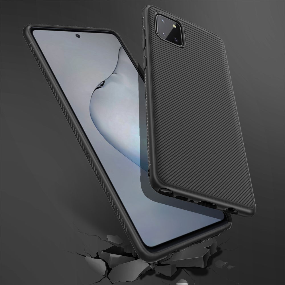 Силиконов Калъф за Samsung Note 10 Lite, Twill Case, Черен (4)