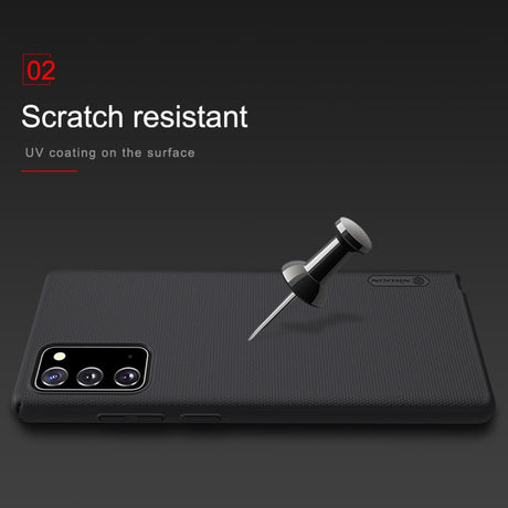 Калъф с Поставка за Samsung Note 20, Nillkin Super Frosted Case, Черен (4)