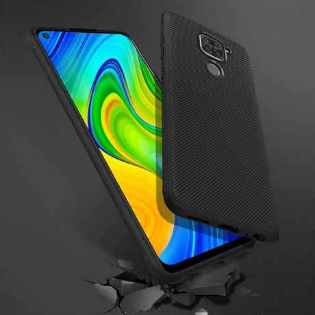Силиконов Калъф за Xiaomi Redmi Note 9, Twill Case, Черен (4)