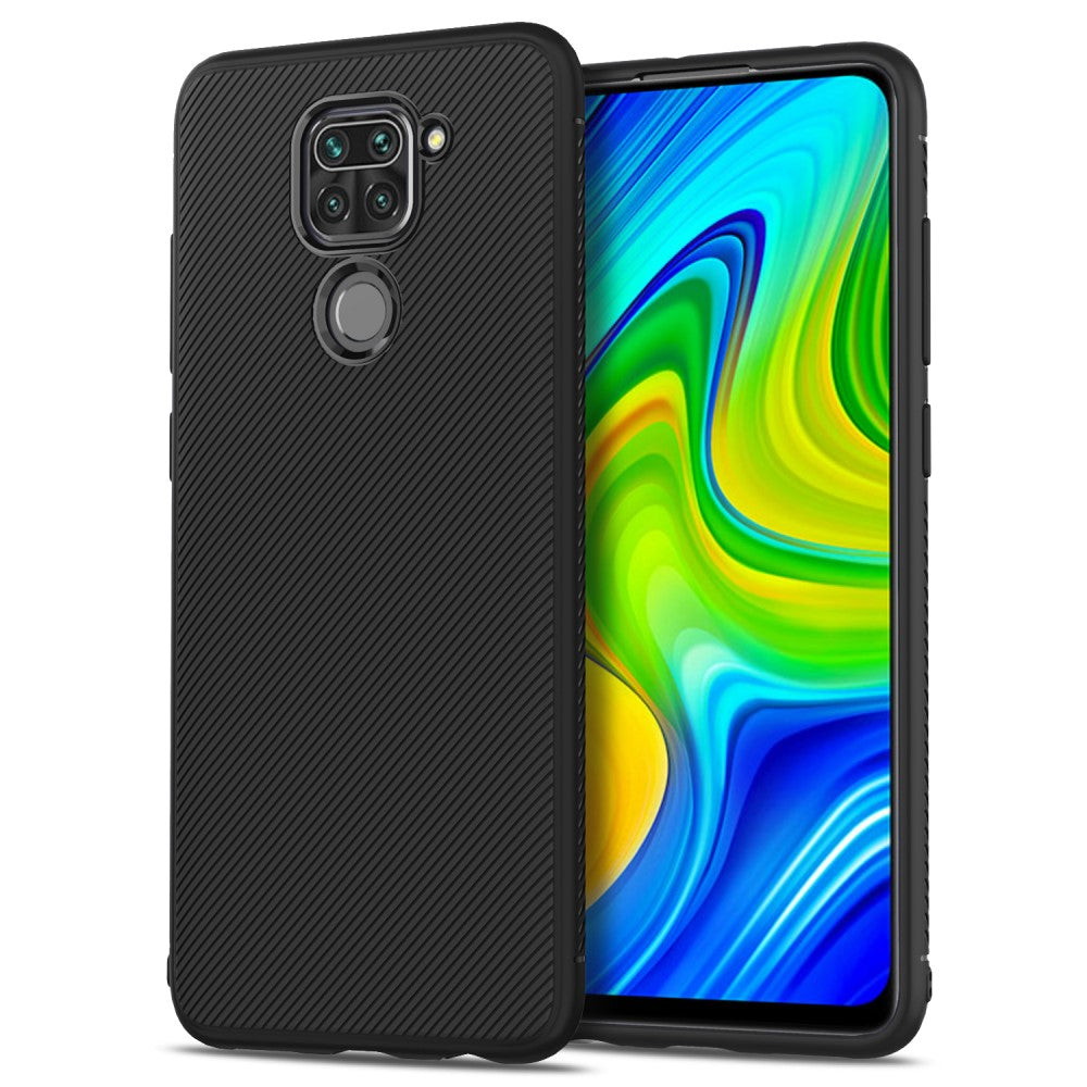 Силиконов Калъф за Xiaomi Redmi Note 9, Twill Case, Черен (2)