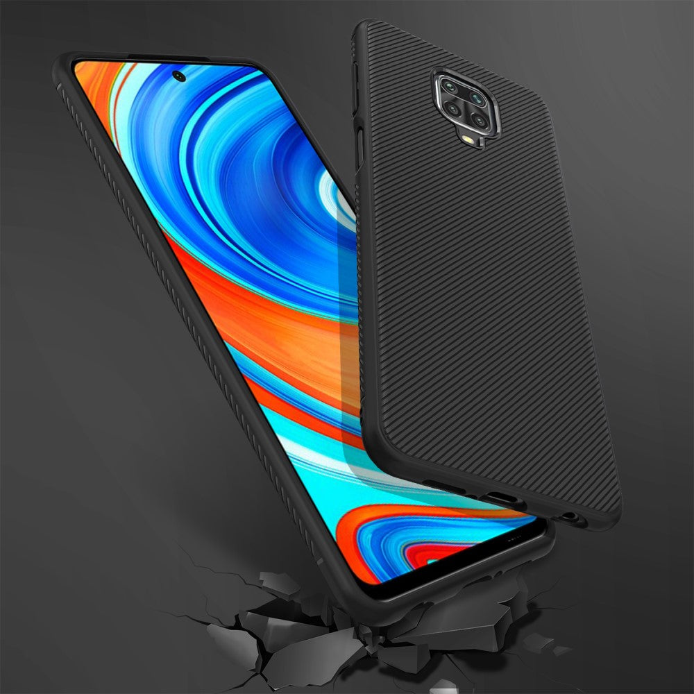 Силиконов Калъф за Xiaomi Redmi Note 9 Pro/9S, Twill Case, Черен (4)