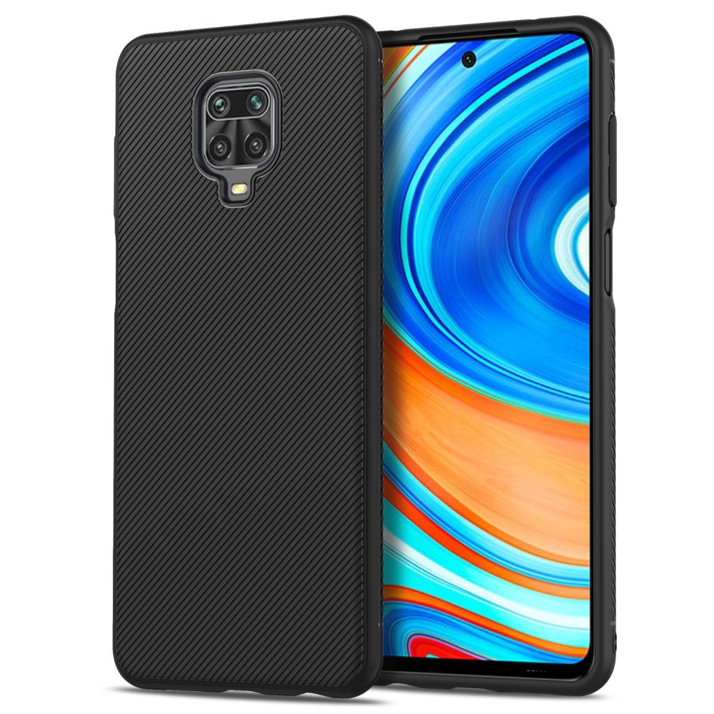 Силиконов Калъф за Xiaomi Redmi Note 9 Pro/9S, Twill Case, Черен (2)