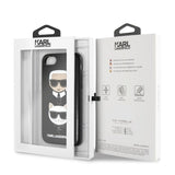 Луксозен Калъф за iPhone SE 2022/2020 8/7, Karl Lagerfeld Karl & Choupette Case, Черен (8)