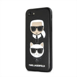Луксозен Калъф за iPhone SE 2022/2020 8/7, Karl Lagerfeld Karl & Choupette Case, Черен (5)