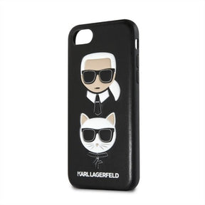 Луксозен Калъф за iPhone SE 2022/2020 8/7, Karl Lagerfeld Karl & Choupette Case, Черен