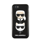 Луксозен Калъф за iPhone SE 2022/2020 8/7, Karl Lagerfeld Karl & Choupette Case, Черен (3)