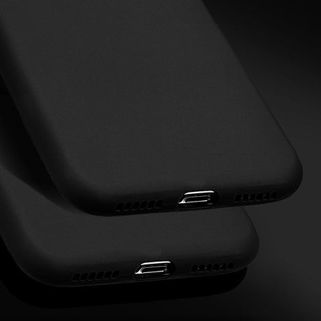 Силиконов Калъф за iPhone SE 2022/2020 8/7, Liquid Soft Case, Черен (5)