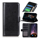 Кожен Калъф за Huawei P40 Lite, Horse Book Case, Черен