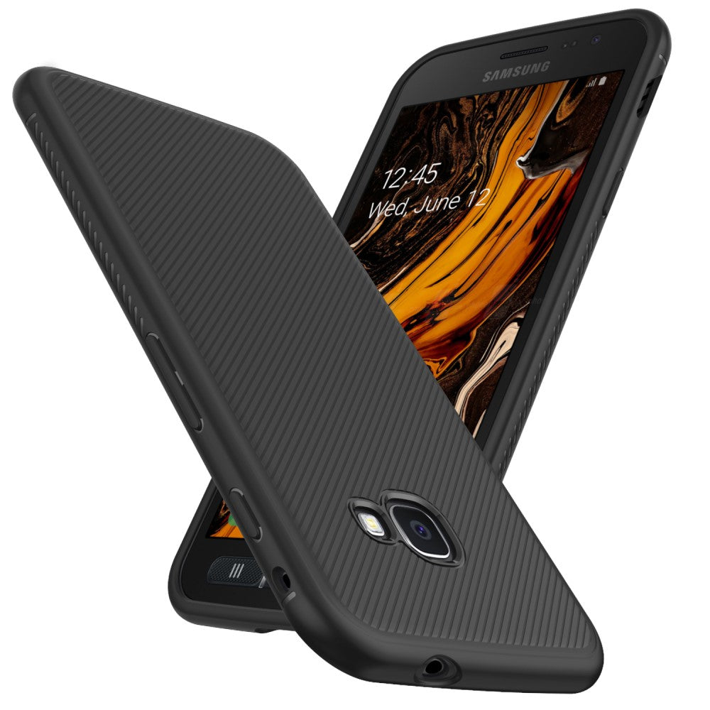 Силиконов Калъф за Samsung Xcover 4s, Twill Case, Черен (2)