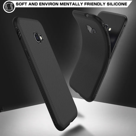 Силиконов Калъф за Samsung Xcover 4s, Twill Case, Черен (8)